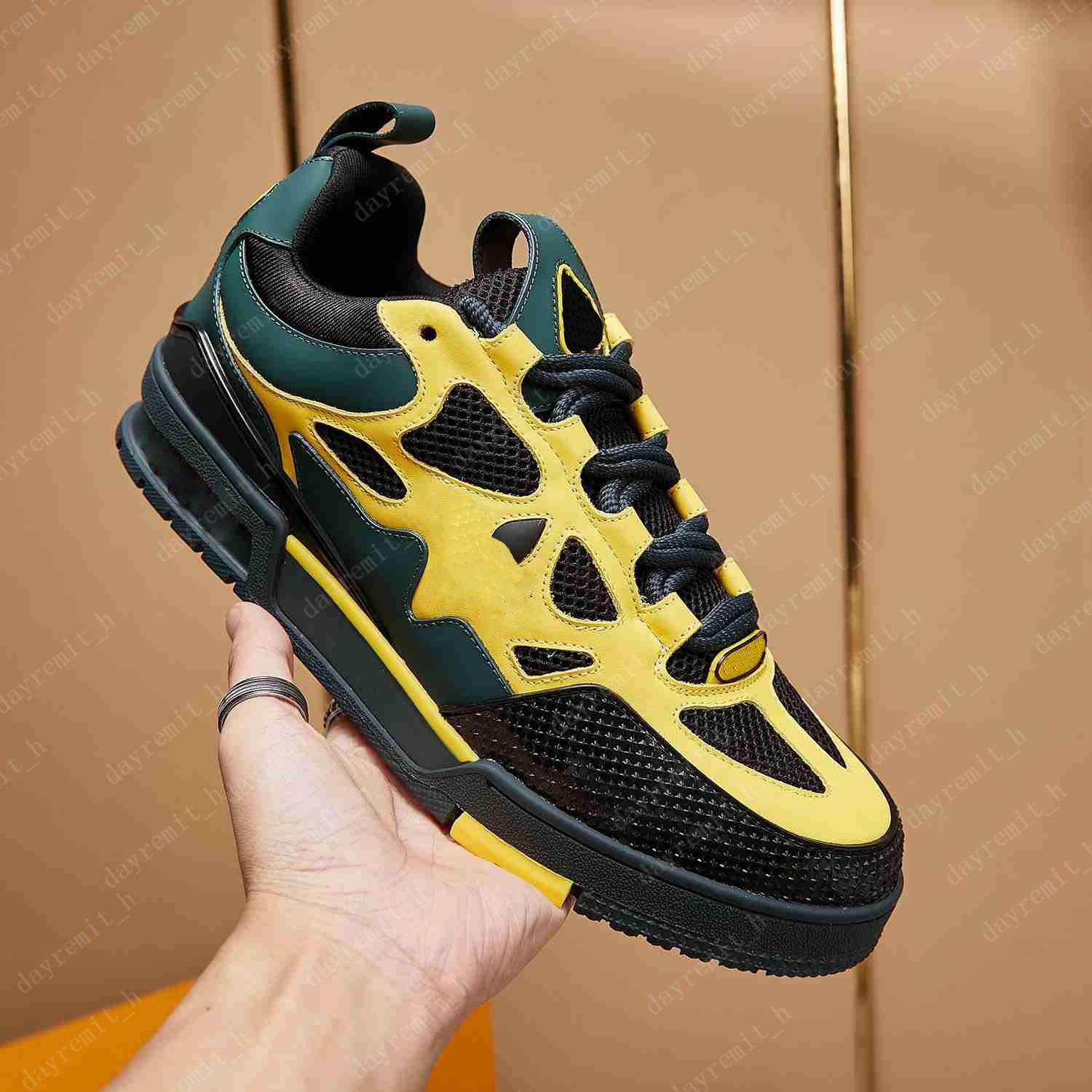 

Lvity Sneakers Men Designer Shoes Fashion Platform Sneakers Rubber Trainers Leather Sneaker Multicolor Lace nGoq