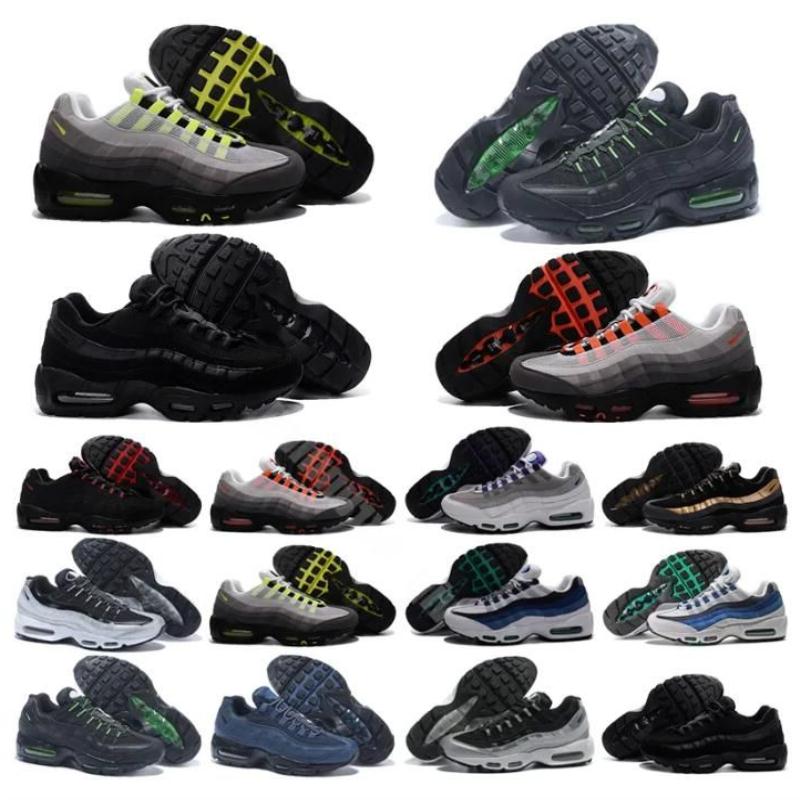 

Dress shoes 95 running shoes men women Triple Black White OG Neon Light Blue Solar Red Smoke Grey Midnight Navy mens trainers outdoor 9 Dpps