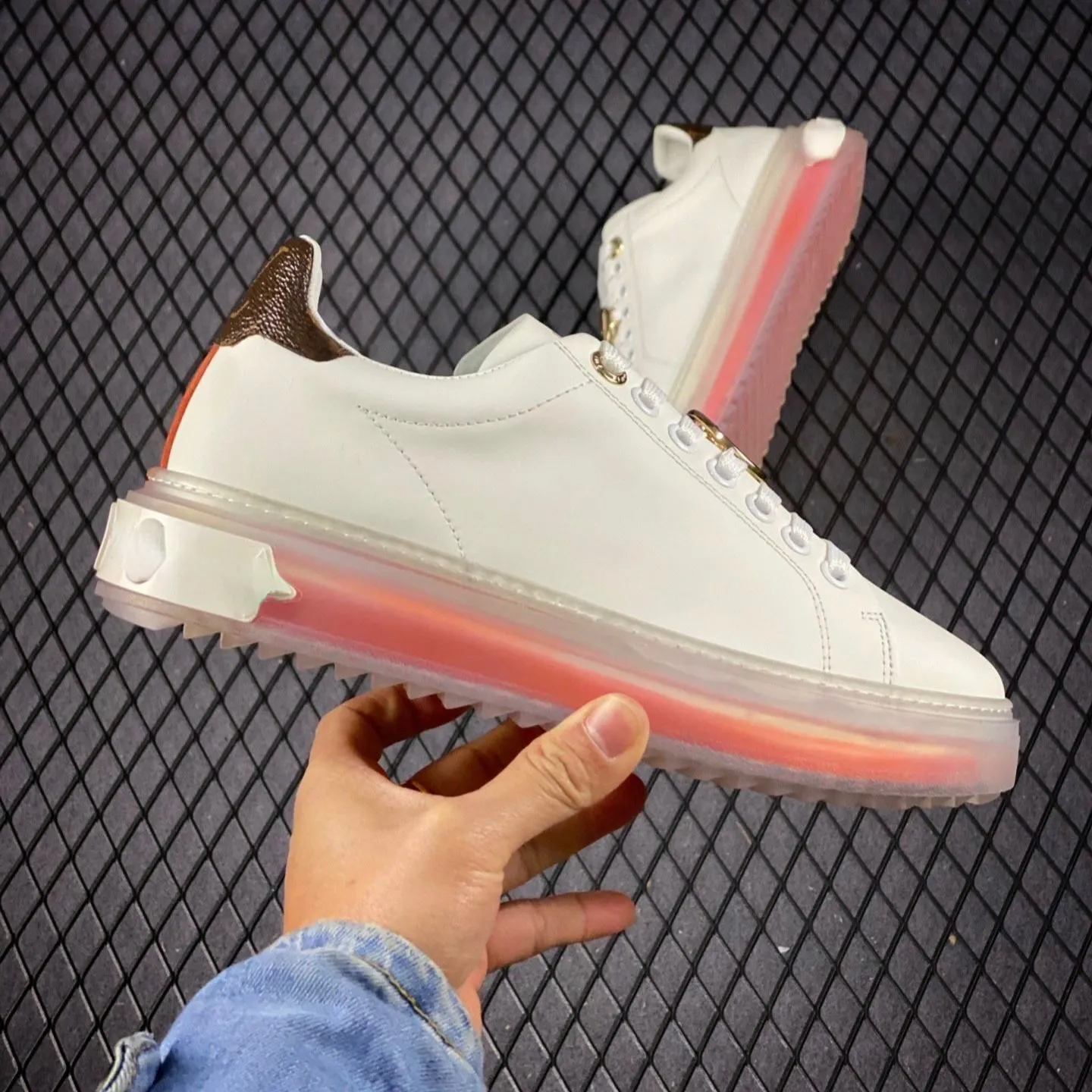 

leisure Lvity Luxury brand sneakers couple time out Jelly transparent sole thick sole low top board shoes CkDx