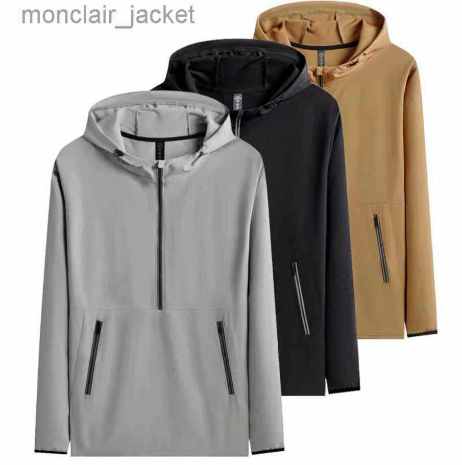 Designer Autumn and Winter Men's Sports Sweater Hooded Fitness Zipper Sweater Loose Casual Lululemens Women 23SSA