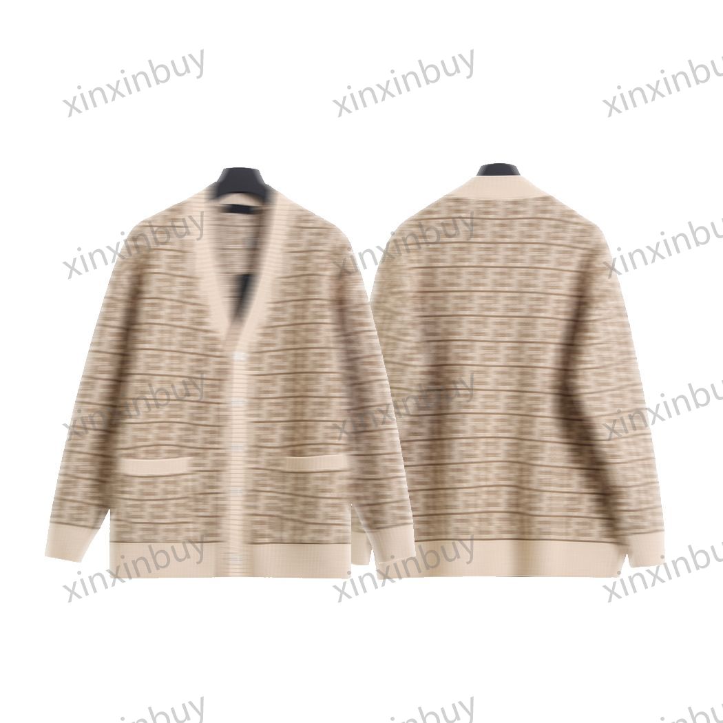 

xinxinbuy Men designer hoodie Sweater Double letters jacquard cotton casual fashion women black XS-2XL, Multi