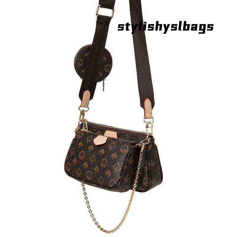 

Shoulder Bags Famous Brand Designer 3-IN-1 Messenger Handbag Tote Leather Vintage Pattern Crossbody Handbag Purse New Shoulder Bag Clutch Tote 021223H, Pink shoulder bag