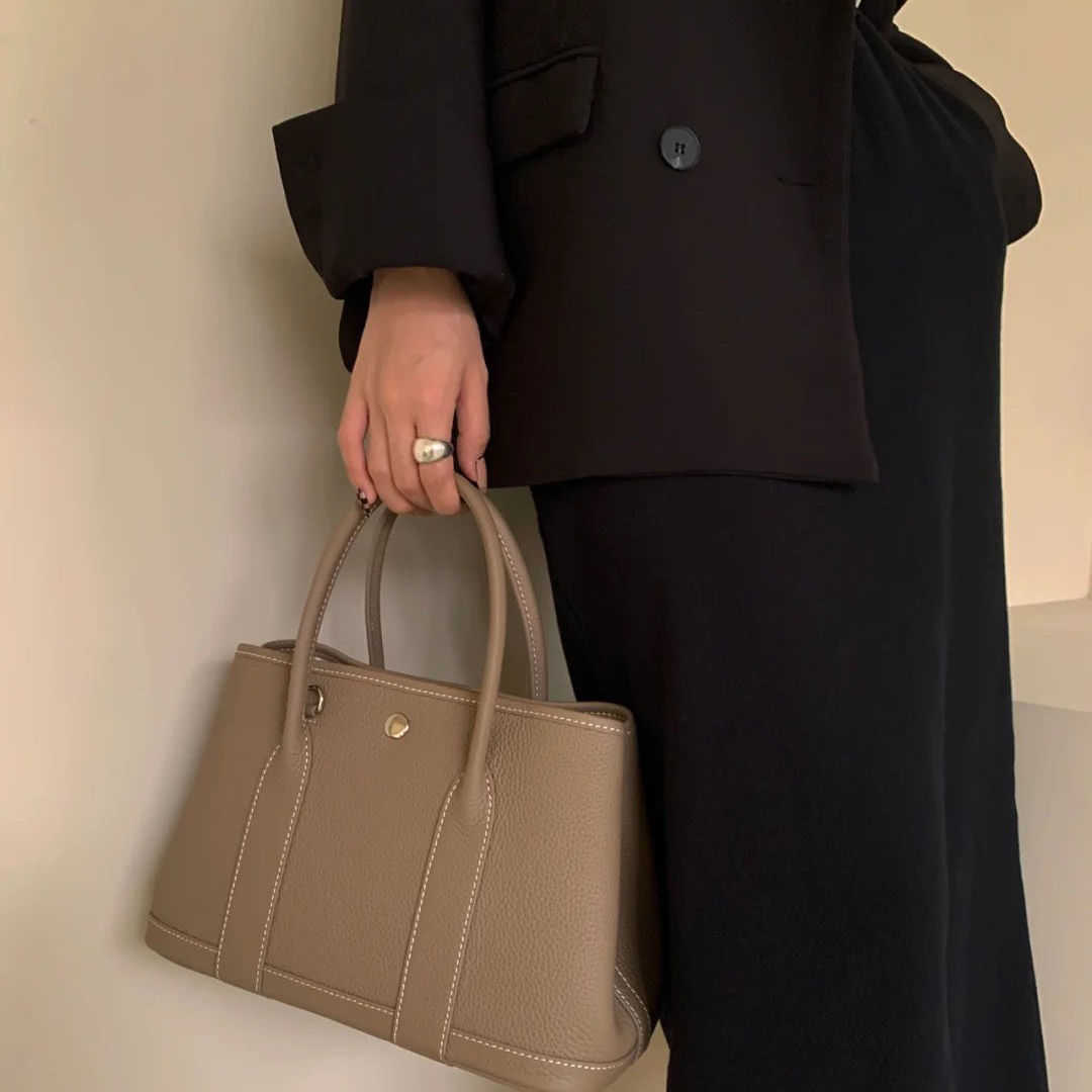 

Factory Wholesale Designer H ormes Totes Handbags 2023 New H-home Garden Bag Leather Togo Calfskin Commuter Business Handbag Women's Large Capacity Tote Have Logo, Elephant grey