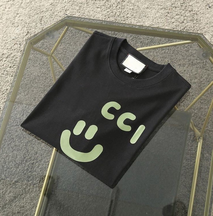 

Designer T Shirt Luxury Mens Black Letter Ucci Shirt Printed Shirts Short Sleeve Fashion Brand Designer Cotton T Shirt Woman Black Short Man Short Set, Empty bag(not sell separately)