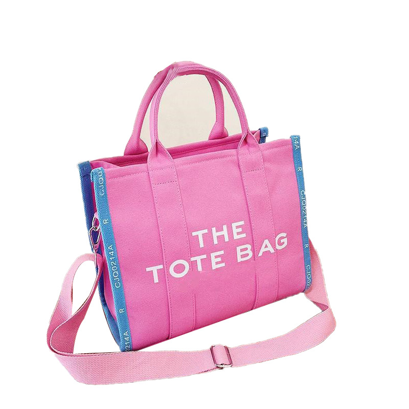 Luxury Retro les sacs fourre-tout pour femme nouveau designer simple Design personnalis￩ personnalis￩ Sac en toile noire rouge rose bleu 33 cm de