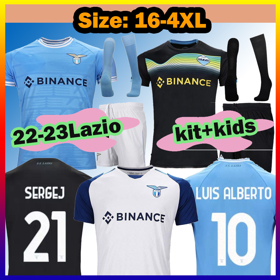 

XXXL 4XL 22/23 Lazio soccer Jerseys home away third Kit socks SERGEJ F. Anderson PEDRO football shirt LUIS ALBERTO IMMOBILE SERGEJ LAZZARI Zaccagni maglia Men football, 22-23 away patch
