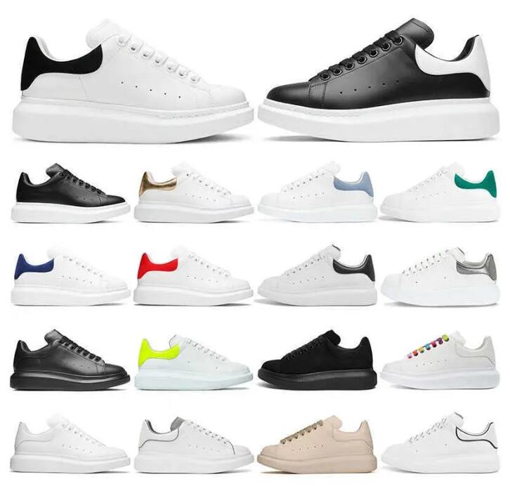 

Sandals With Box Designers Fashion Casual shoes Oversized lace up women men sneakers platform sole white black espadrille leather velvet suede mcqueens trainers