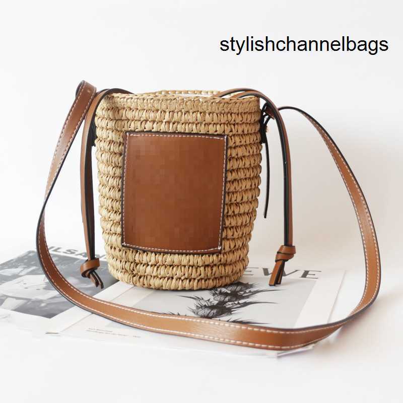 

Cross Body New Style Round Straw Tote Raffia Round Barrel Straw Woven Crossbody Bag Handbags Women Bags Designer Beach Bag For Women 0212/23, Camel