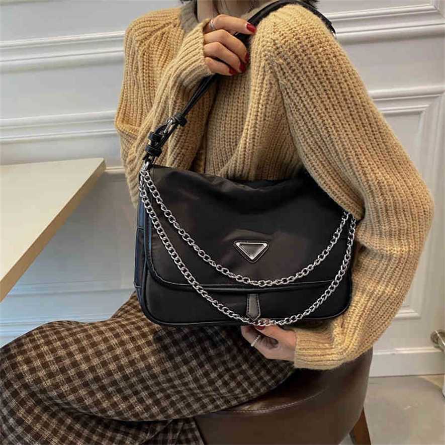 

Cheap Bags Wholesale Handbag Chessboard large capacity women's autumn and winter canvas chain Single Messenger Tote sales, Black4