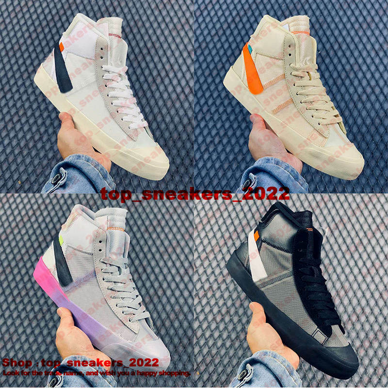 

Shoes Offs White Casual Men Blazer Mid Sneakers Women Big Size 12 Schuhe Trainers All Hallow Eve Ladies designer Grim Reaper Chaussures Us12 Eur 46 Us 12 5 Running
