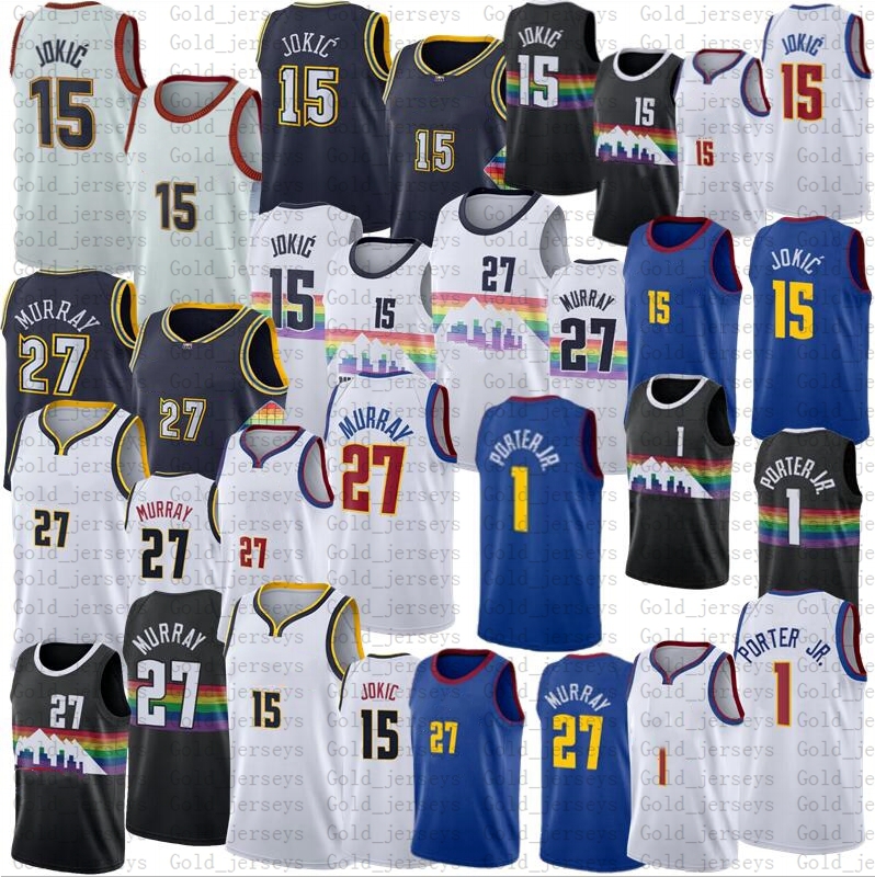 

Nikola Jamal Murray Jokic Denvers Basketball Jerseys Nugget Michael Porter Jr 2023 City Blue, As