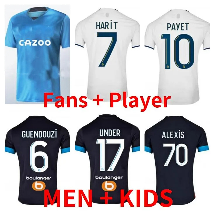 

22 23 Olympique De Marseilles ALEXIS soccer jerseys GERSON Under 2022 2023 MILIK t foot CLAUSS PAYET football shirts men kids kit fans Player version, 22/234
