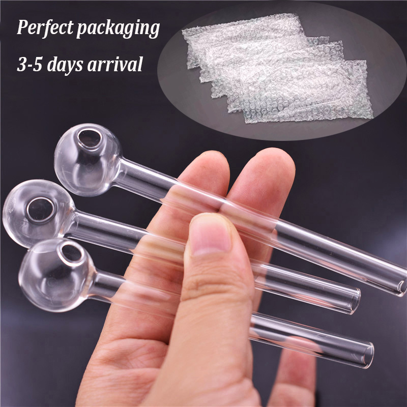 

Cheapest Price 4inch Glass Oil Burner Pipe Clear Color High Quality Smoking Pieces Pipes Transparent Great Tube Oil Bowl Pot Stock In Usa No Freight Fast Delivery