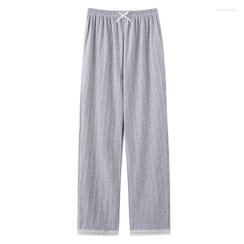 

Women's Sleepwear Female Pajamas Spring Modal Long Pants Japanese Style Simple Elastic Waist Casual Big Yards Pure Color Women Home Sleep, Er713