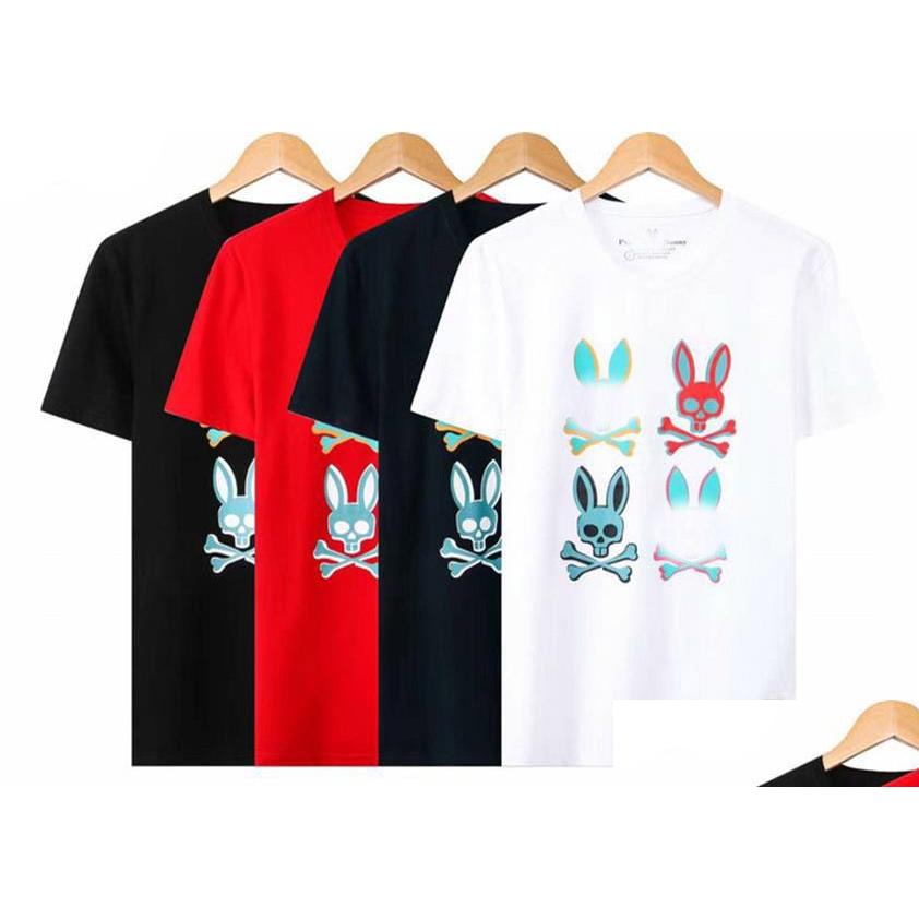 

Men'S T-Shirts Psycho Bunny Mens Short Tshirt Colorf Skl Rabbit Hoodlum Round Neck European And American Street Fashion Couple Drop Dhumz, Customize