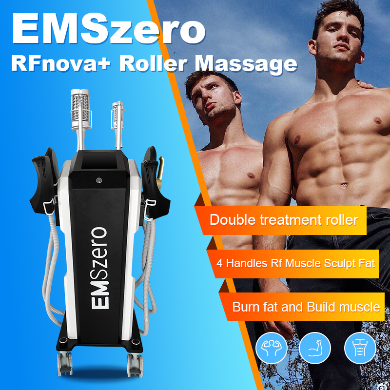 

slimming emslim micro vibrating machine vertical with 4 handle nova rf em slimmer Neo Zeron plus Inner ball roller body massage and facial scult beauty equipment