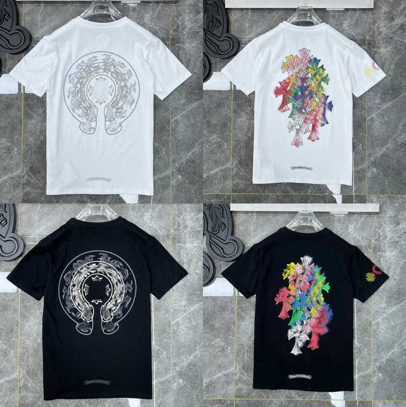 

Classic Men's Luxury Brand t Shirt Tops Tees Men Women Sanskrit Letter Short Sleeve Horseshoe Couple T-shirts Designer Polos Tshirts Cross Unisex Tee Shirts Kxdu