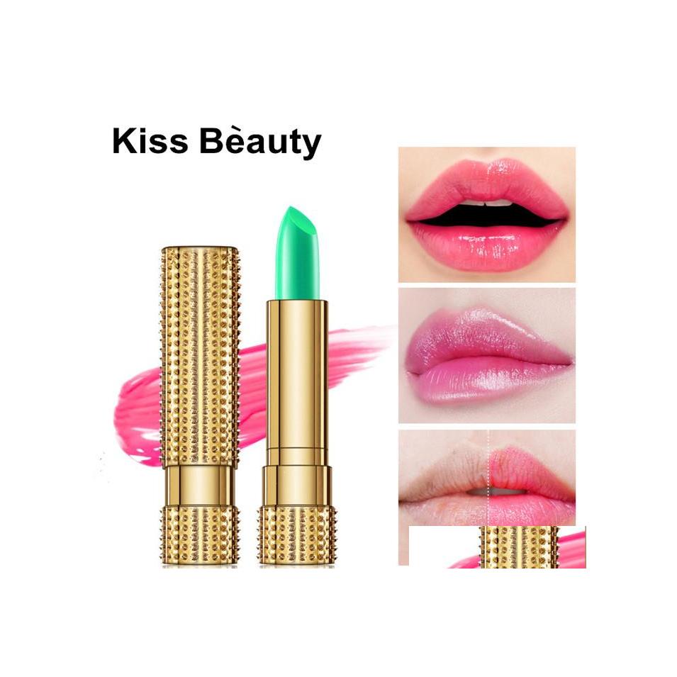 

Lipstick Kiss Beauty Natural Aloe Vera Temperature Color Changing Long Lasting Moisturizing Pink 12Pcs Drop Delivery Health Makeup Li Dhs4T, As the pics showed