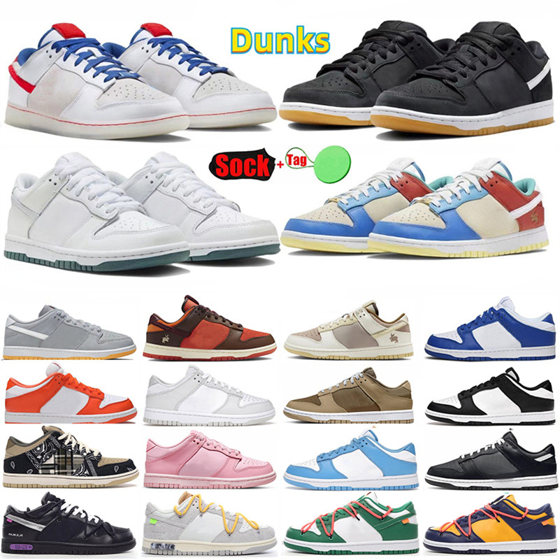 

Designer Off running shoes men women Phillies Wolf Grey Orange Brown Black Gum Big white rabbit GS White Black UCLA Syracuse Sport Trainer sneakers AQ, Box