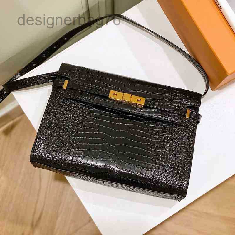 

outlet Handbag Paris Designer Brand Fashion Chain Hands Tassel Shoulder Bag Siant Lourent Manhattan Niki Women's Trendy Leather Retro Versatile Lady XO83, Black crocodile large