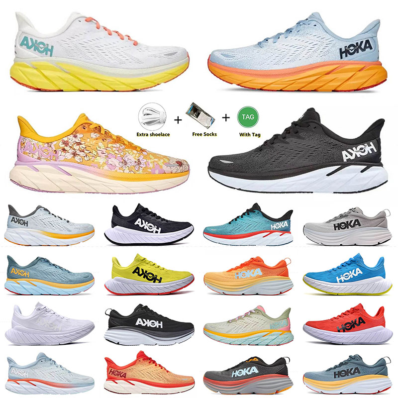 

Sports Running Shoes Hoka One Bondi 8 Men Women Carbon x2 Black White Laser Orange Triple Pink Clifton highway Accepted lifestyle Trainers, A4 36.5-42.5