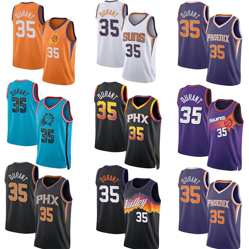 

35 Kevin Durant Basketball Jerseys PHX Phoenixs Sun The Valley City Jersey Sleeveless vest Wear Men, Colour 1