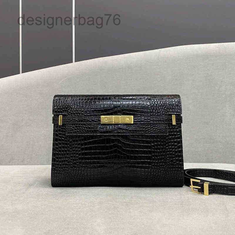 

Brand Hands outlet Fashion Handbag Paris Chain Designer Tassel Shoulder Bag Siant Lourent Manhattan Niki Women's Trendy Leather Retro Versatile Lady BGTN, Black crocodile - small