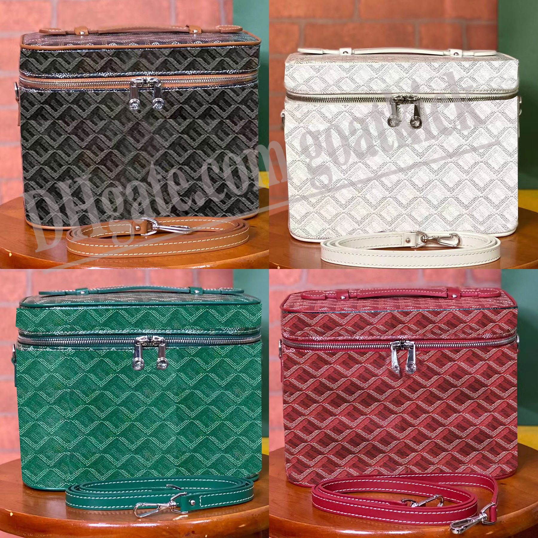 

Luxurys Designers Cosmetic Bag Wallets Card Holder Goya Muse Vanity Case Cross Body Tote Hangbag Cards Coins Men Genuine Leather Shoulder Bags Purse Women Holders