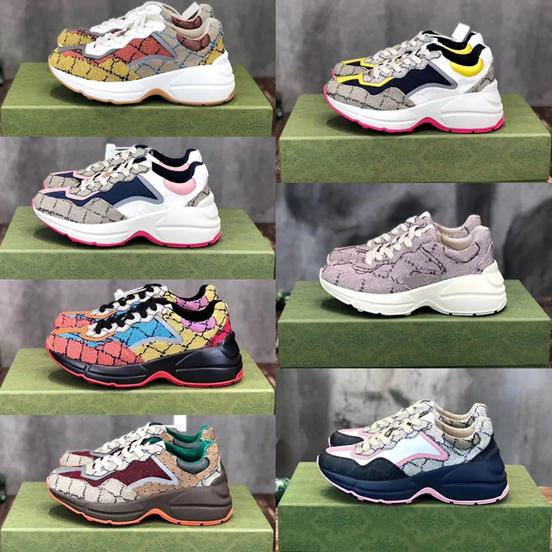 

With Box Designer Sneakers GGity Shoes Designer Rhyton guccie Beige Retro Casual Shoes Men Women Ladies Platform Running Shoe Preschool Athletic tF, Colour 9