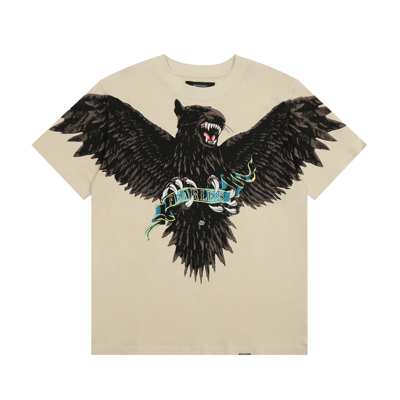 

23ss Spring Summer Retro Violent Birds Tee T shirt Europe Skateboard Men Women Fashion US Size Tshirt, Black