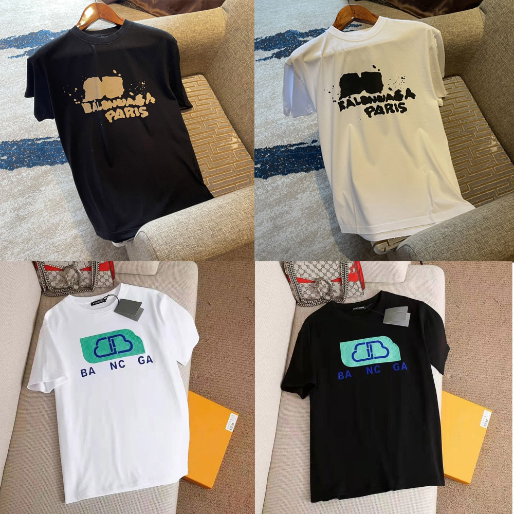 

French branded B home xxxl 4xl shirts Paris printing fashion clothing mans Womens letter designer irregularity Graphic cotton quality Clothing Short sleeve tees, B a l e n c i a g a