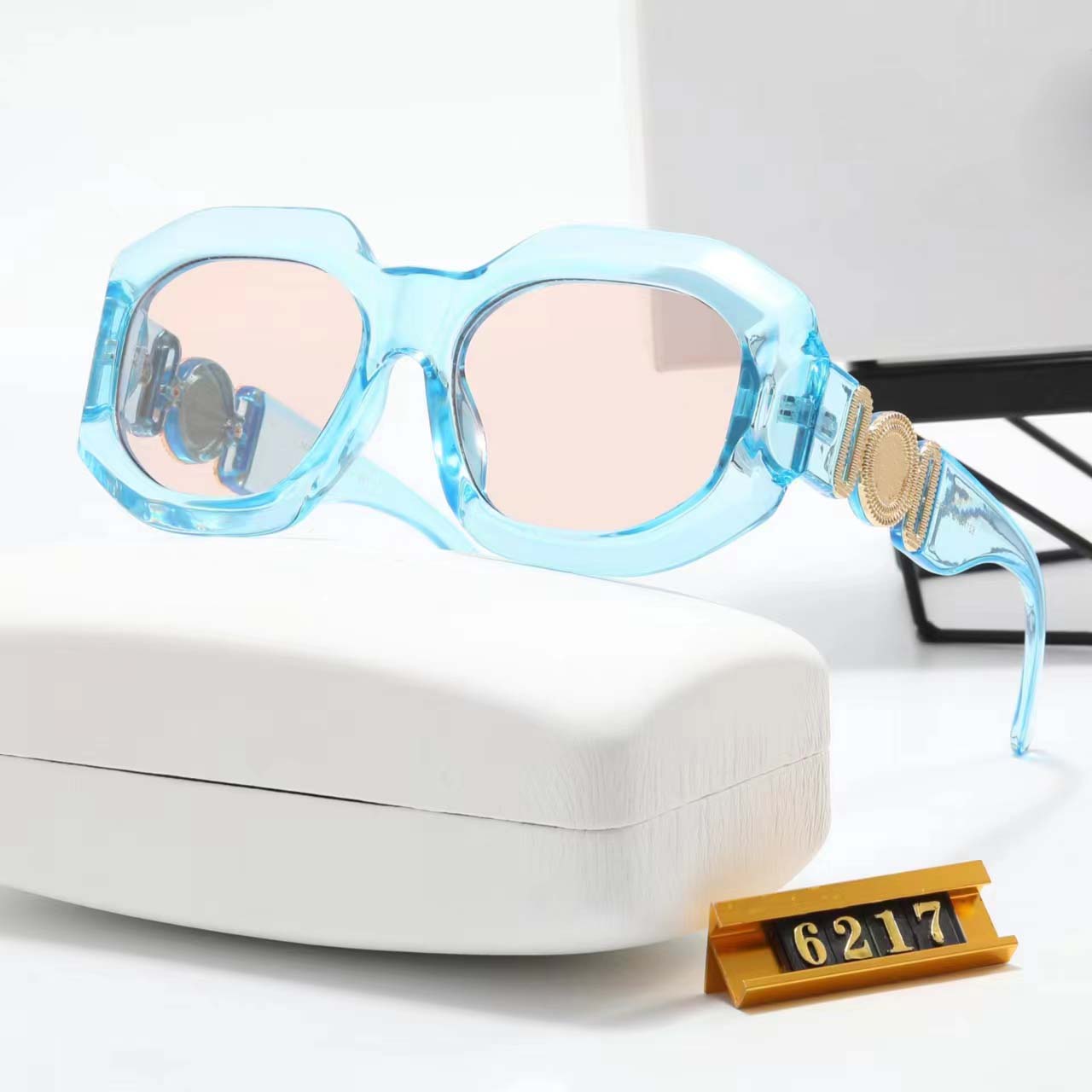 

Top luxury 6217 Sunglasses polaroid lens designer womens Mens Goggle senior Eyewear For Women eyeglasses frame Vintage Metal Sun Glasses