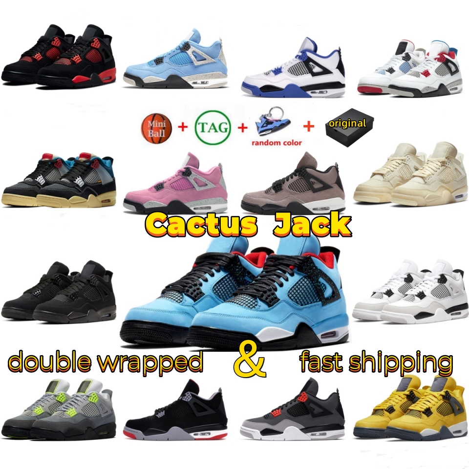 

WITH BOX designer 2023 Jumpman 4 4s Basketball Shoes University Blue Tech White Sail White Cement Pure Money Red Thunder Pony Hair Guava ice Sneakers Women Trainers