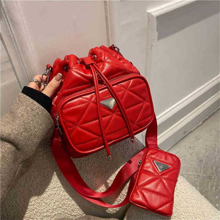 

Cheap Bags Wholesale Handbag wide strap messenger single leisure backpack flip texture rhombic lattice women's sales, Black11