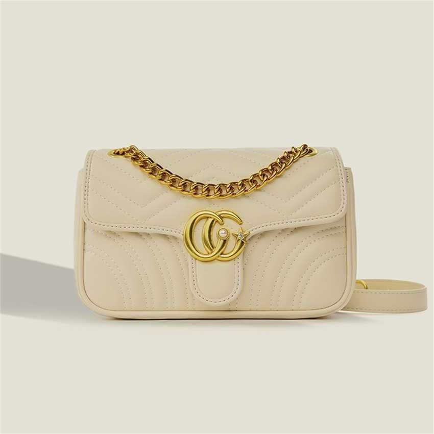 

50% Off Outlet Online sale Handbag Bags This year's popular women leather women's Lingge chain Single Messenger armpit sales, Black5