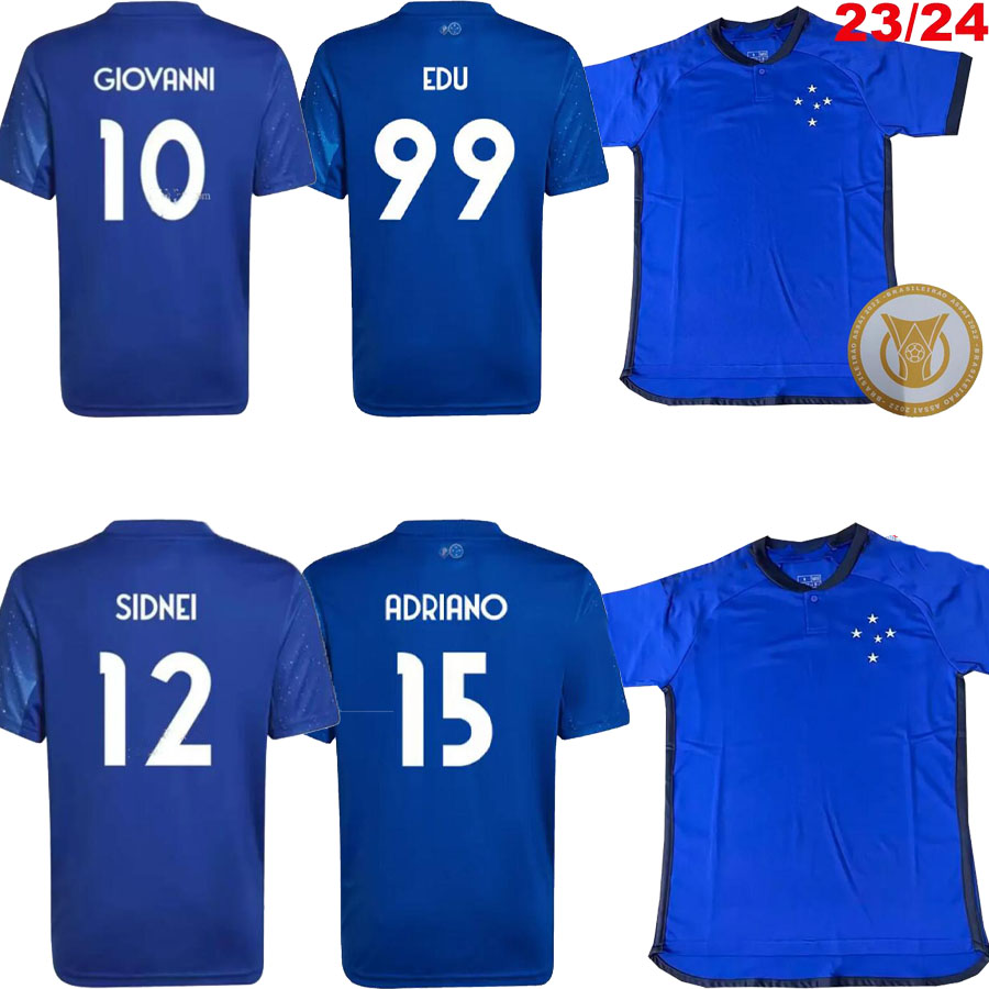 

23/24 Cruzeiro Esporte Clube Home soccer jerseys outubro rosa version 2022 2023 GIOVANNI EDU BRUNO JOSE ADRIANO football jersey camisa Kits sock sets, Blue