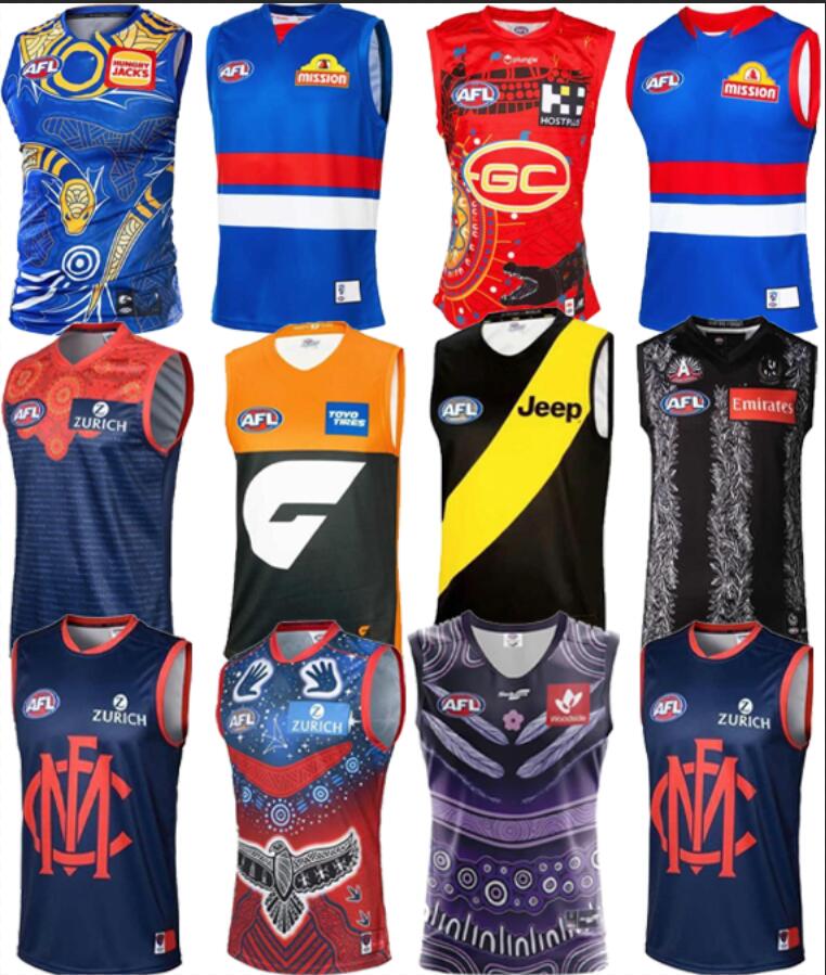

S-3XL 2022-23 AFL West Coast Eagles rugby jerseys eelong catgs Essendon Bombers Melbourne Adelaide Crows St Kilda Saints GWS shirt Giants GUERNSEY vest, White
