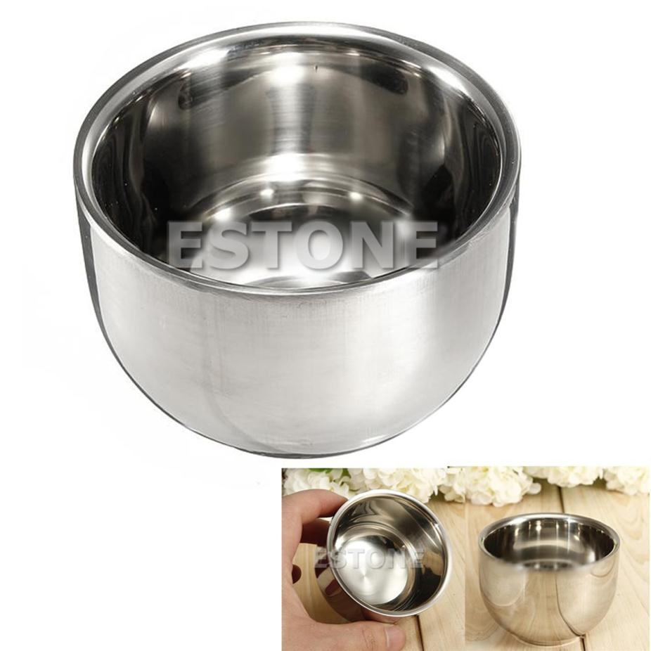 Whole New Stainless Steel Metal Shaving Shave Brush Mug Bowl Cup 7 2cm Cup Mat Mug Press3469