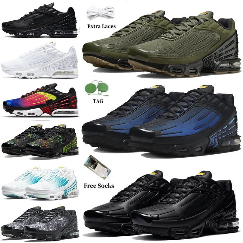 

WITH BOX designer Tn 3 Turned Plus 2 Big Size Us 12 Running Shoes Tennis Designer Sports Sneakers Mens Womens Obsidian All Black Tiger Wolf Grey White Men Women Trainers, Green