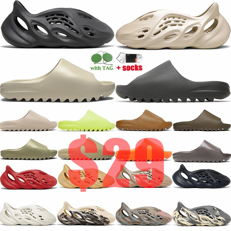 

Sandals Designer Men Woman slider Foam Runner Mineral Blue Onyx Pure Slippers Slide Ochre Bone Resin Clog Desert Ararat runr slides shoe 36-48 foams runner foamrunner, Sand fy4567