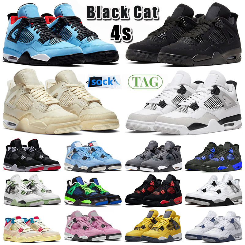 

jorden 4 jordas 4 basketball shoes military black cats travis scot. cactus jack offs white sail jumpman 4 seafoam 4s iv bred photon dust, # 40-47 red thunder