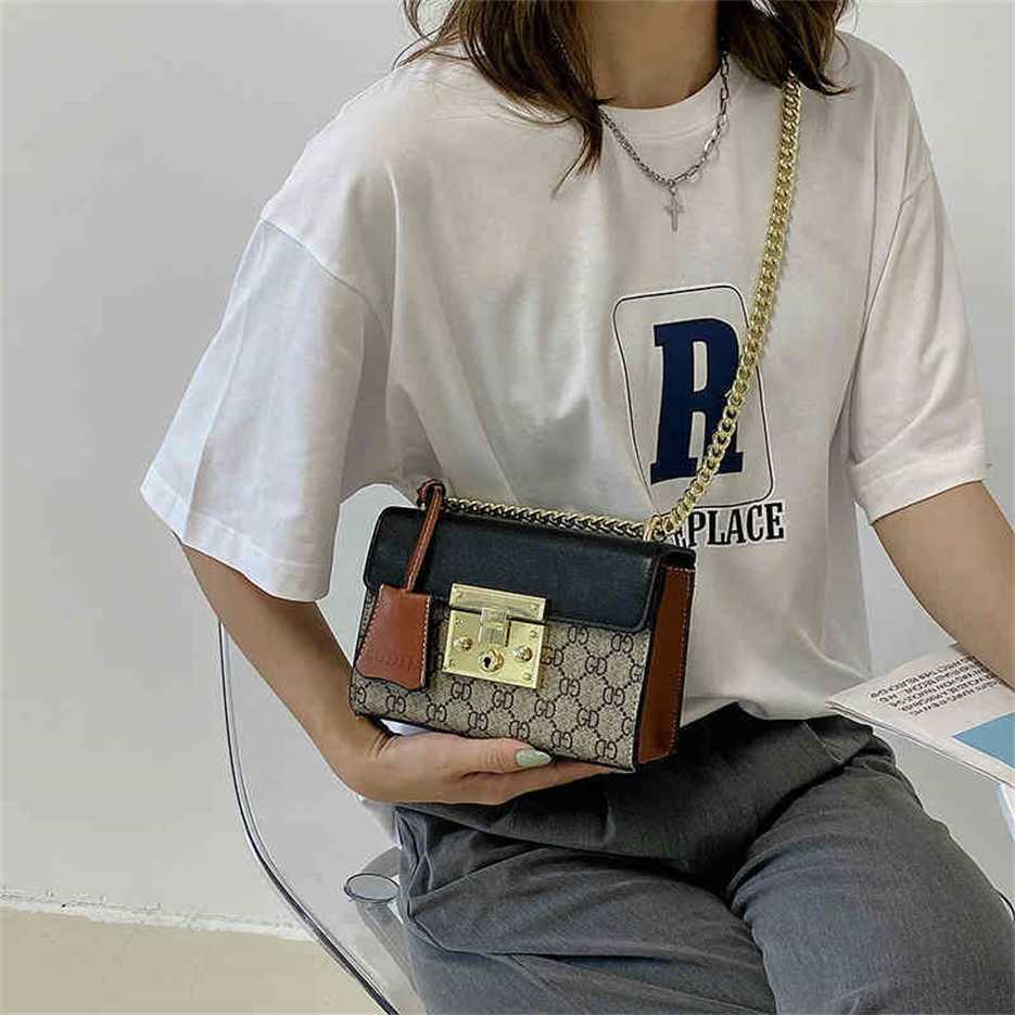 

80% Off Handbags Online USA Handbag women's trend contrast color simple square niche chain Single Messenger girls' Backpack sales, Black5