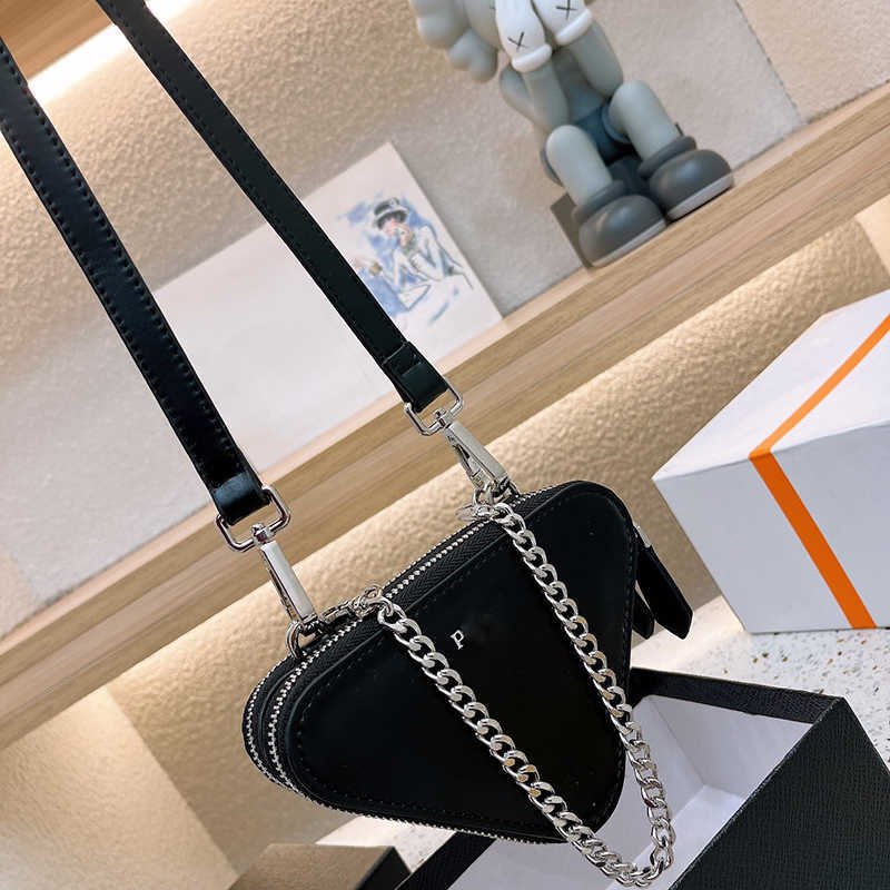 

shoulder bags purses designer women handbags luxury Rhinestones crossbody bag mini triangle bags lady wallet 230213, Gold
