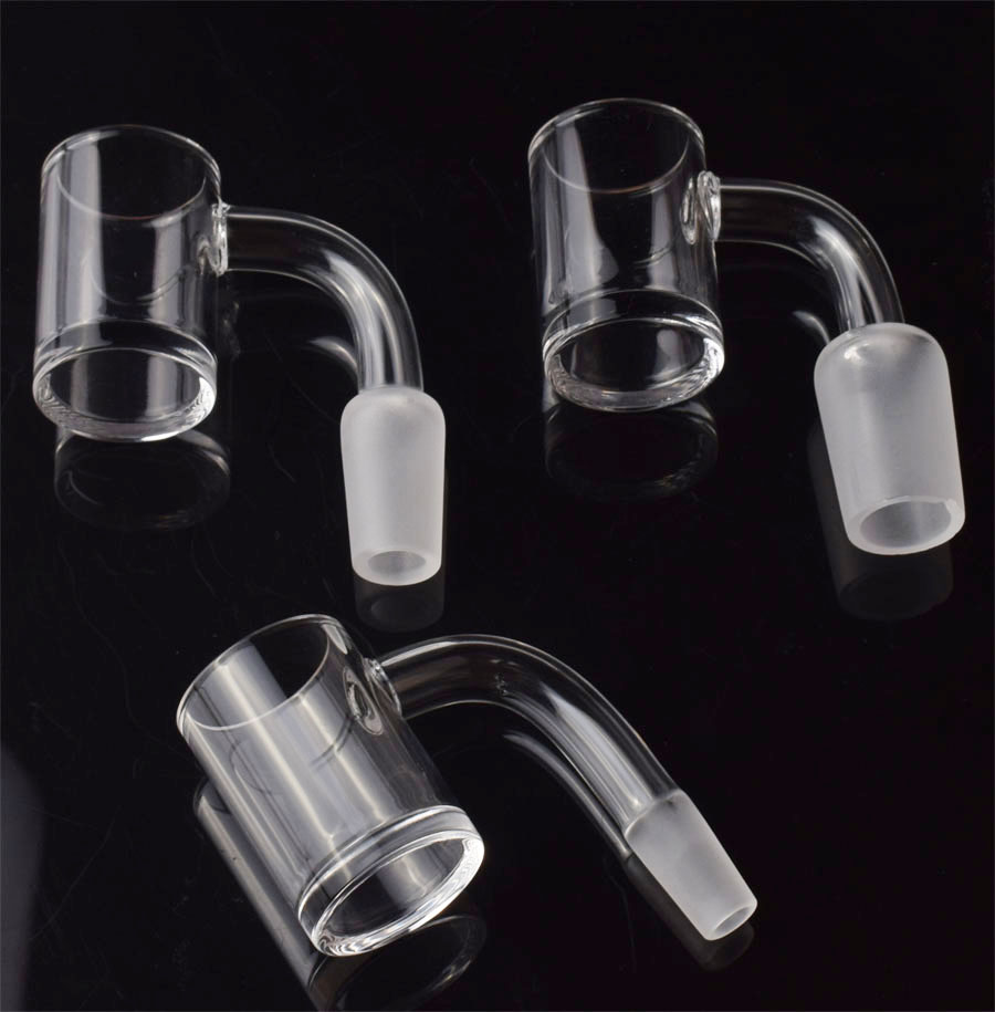 

Flat Top Hookahs 14mm Quartz Banger with 5mm Thick Bottom 25mm OD Quartz Nail For oil rigs Glass Water Pipes