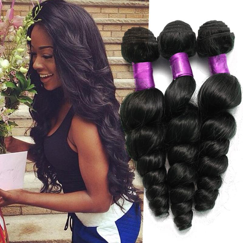 

7A Malaysian Virgin Hair Loose Wave Hair 4pcs Lot Raw Human Hair Weave Unprocessed Malaysian Loose Wave Color 1b Malaysian Loose Wave, Natural color