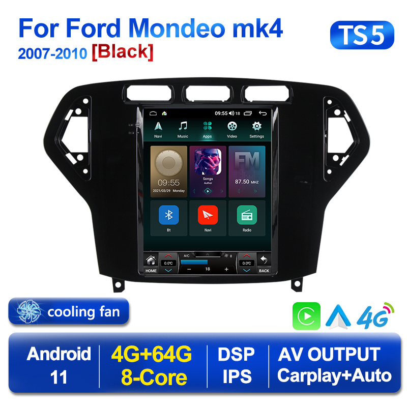 

Android 11 Car Dvd Radio for Ford Mondeo Mk4 Galaxy A/C 2007-2010 Multimedia Video 2Din Carplay for Tesla Style Navigation