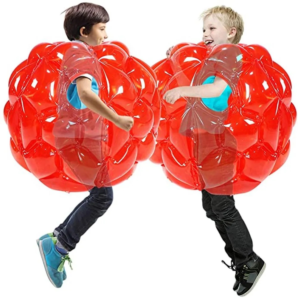 

2 pcs Inflatable Body Bubble Bumper Balls Body Collision Bumper Ball Friendly For Kids Outdoor Activity Body Punching Ball For Child