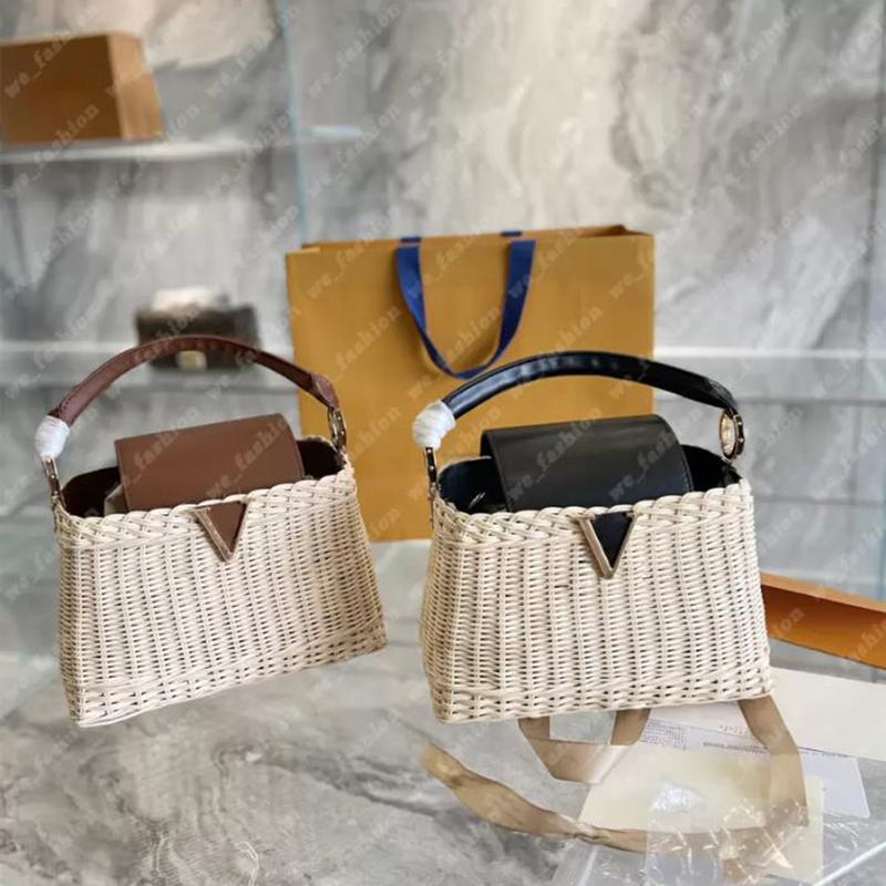 

Women Handbag Panier Straw Bag Knitting Beach Designer Shoulder Bags Wicker Capucines Designers Handbags Crossbody Womens Basket, V1