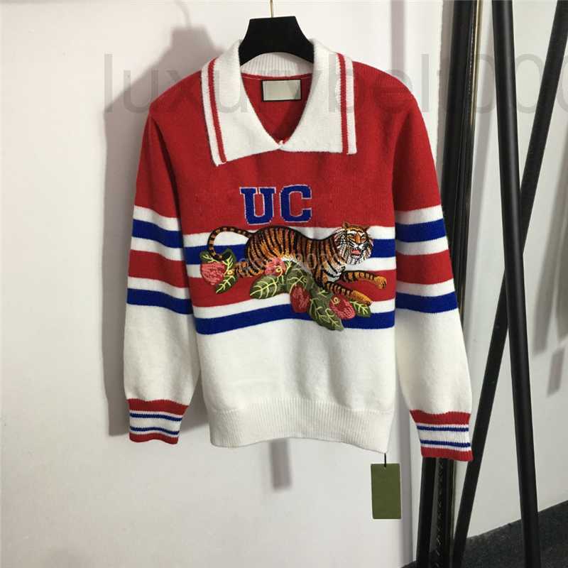 

Women' Knits & Tees Sweaters Designer Tops With Letter Tiger Embroidery Girls Milan Runway Crop Top Shirt High End Custom Long Sleeve JJ0P, Multi