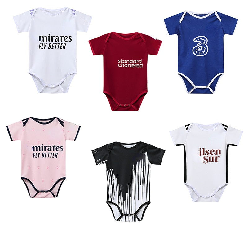 

22-23 Baby Soccer Jerseys Jersey Shirts Bodysuit Shirt Uniforms 6-18 Month Kid Sets Kids Suit Boys Girls Child Son 2022 2023 onesie, 09 home